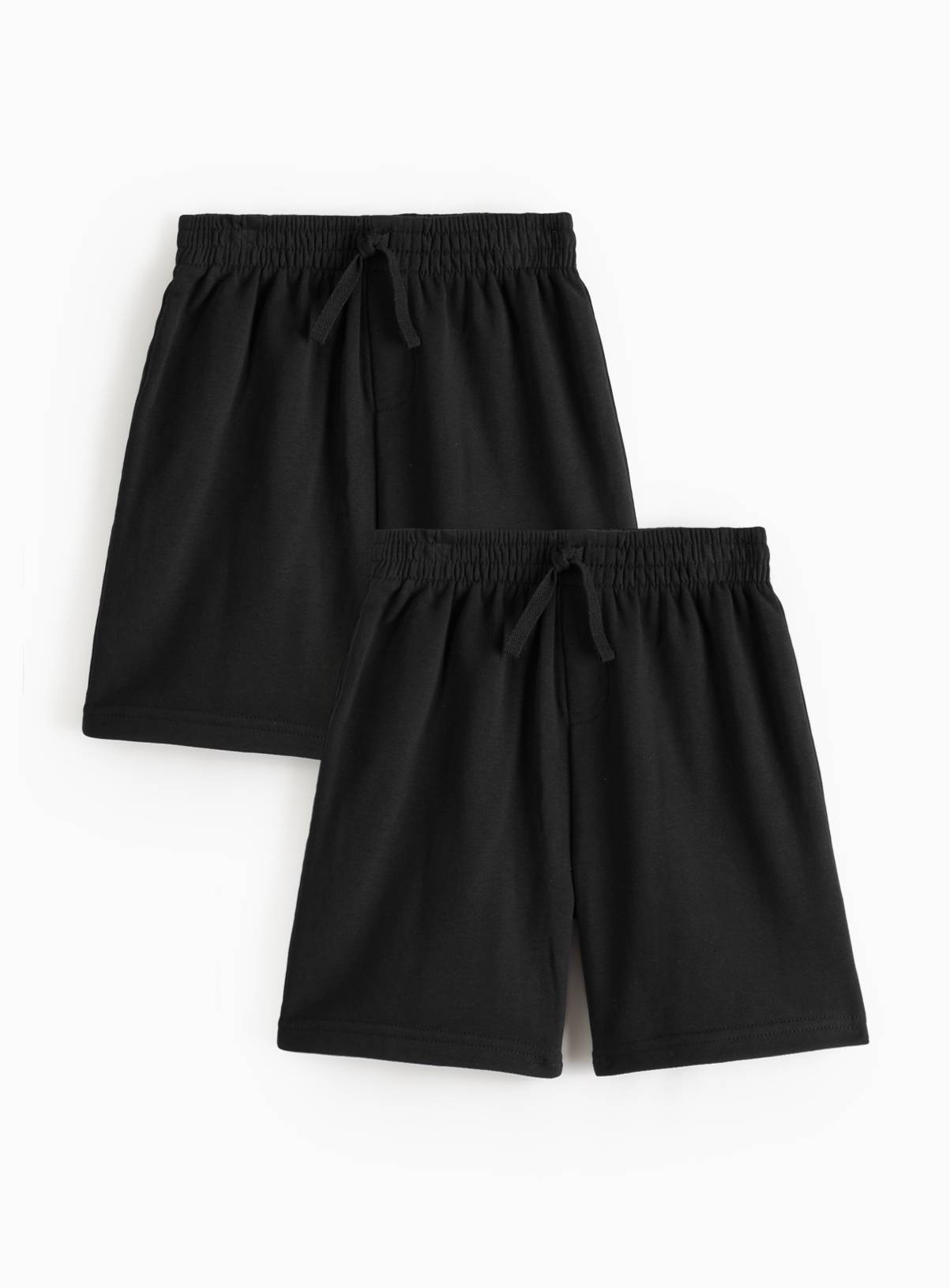 2 Pack Black Sweat Shorts 3 years - Image 1