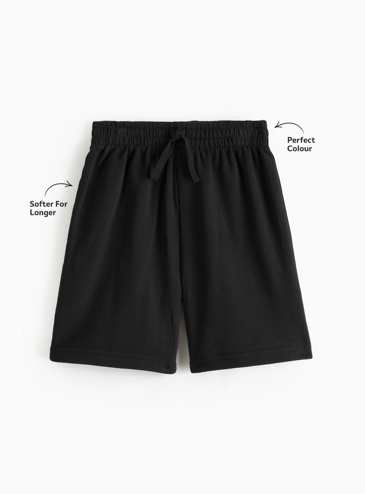 2 Pack Black Sweat Shorts 3 years - Image 3 thumbnail