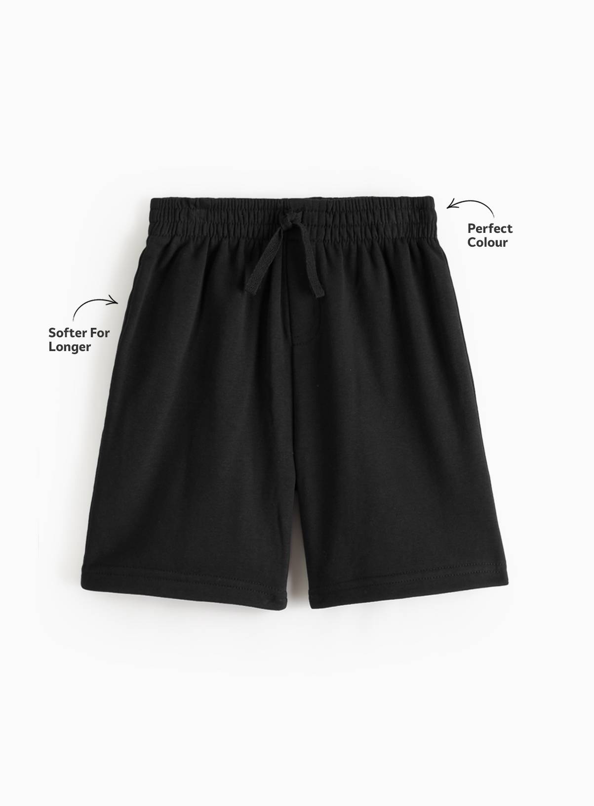 2 Pack Black Sweat Shorts 3 years - Image 3