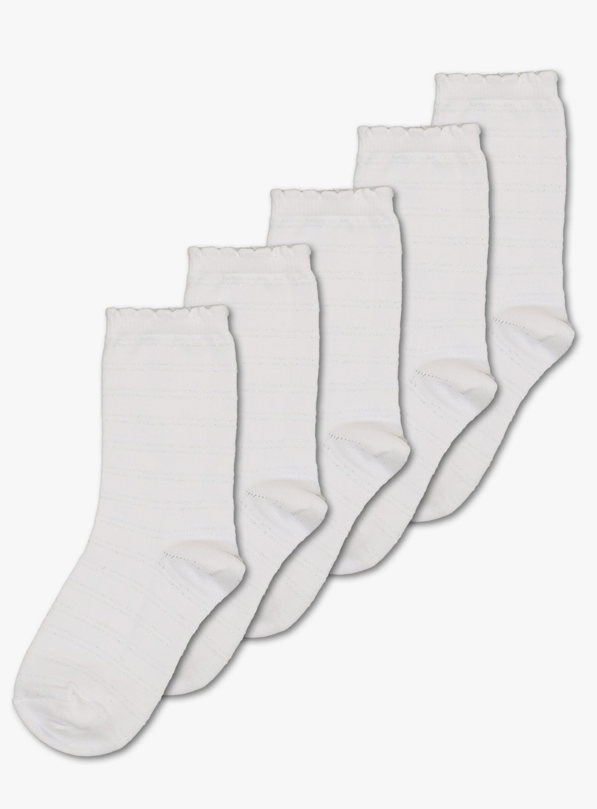 White Ankle Sparkle Socks 5 Pack Review