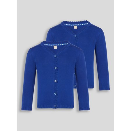 Blue Scalloped Cardigan 2 Pack - 3 years