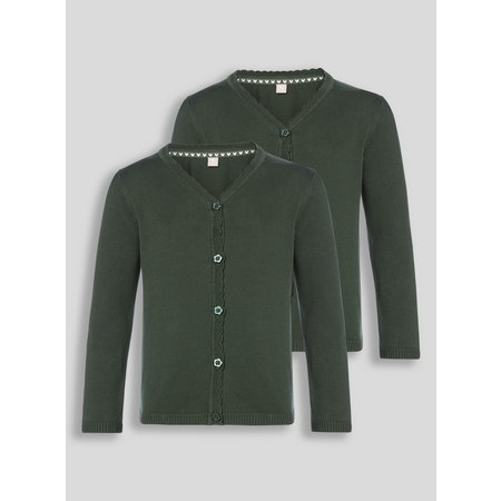 Green Scalloped Cardigan 2 Pack - 10 years