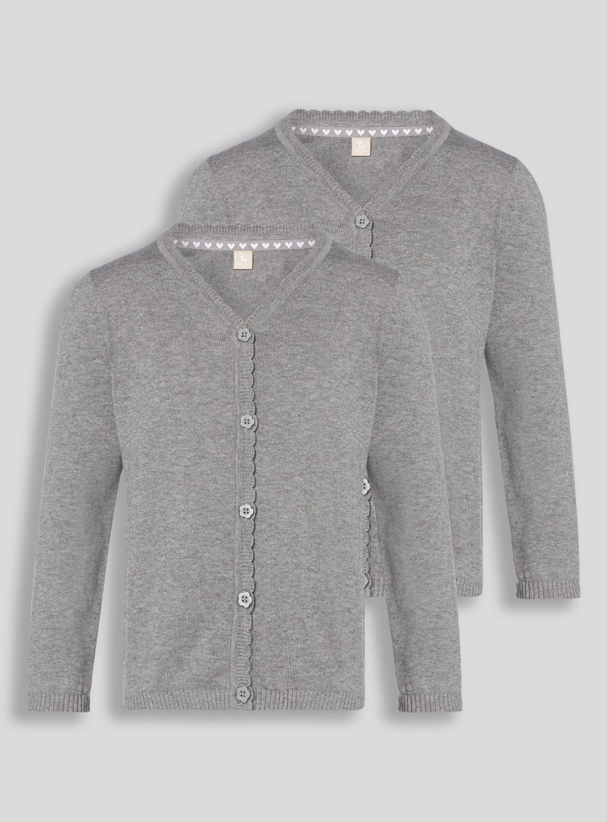 scalloped cardigan