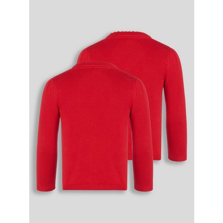 Red Scalloped Cardigan 2 Pack - 12 years