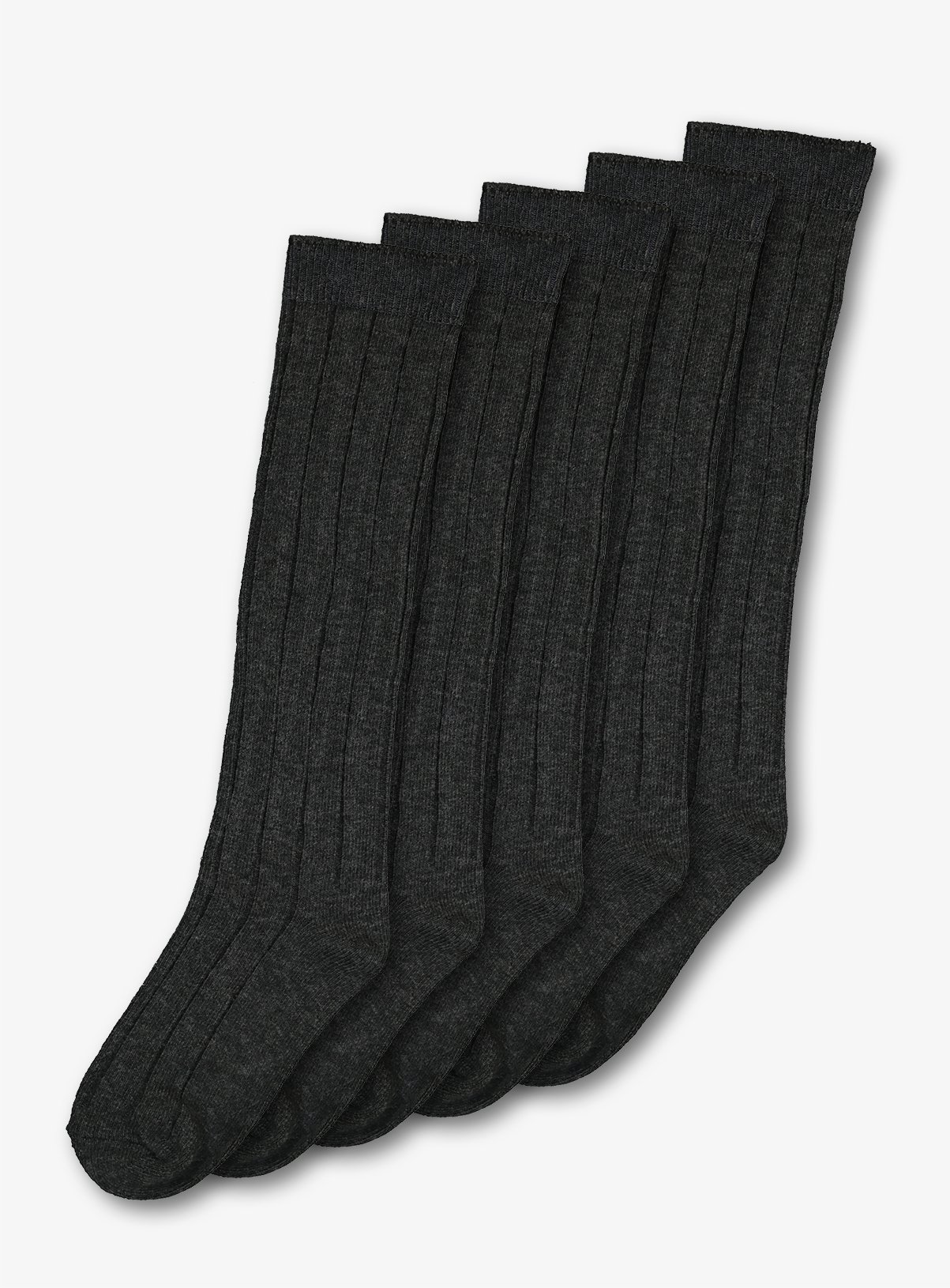 Grey Long Ribbed Socks 5 Pack Review