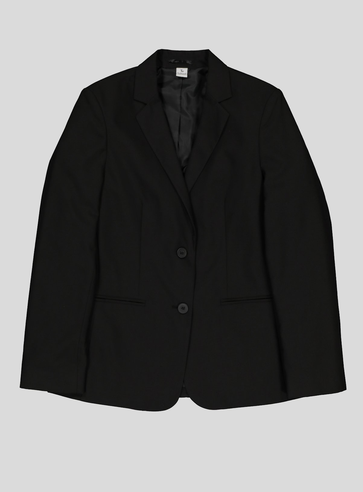 Black Right-Facing Button Stain Resistant Blazer Review