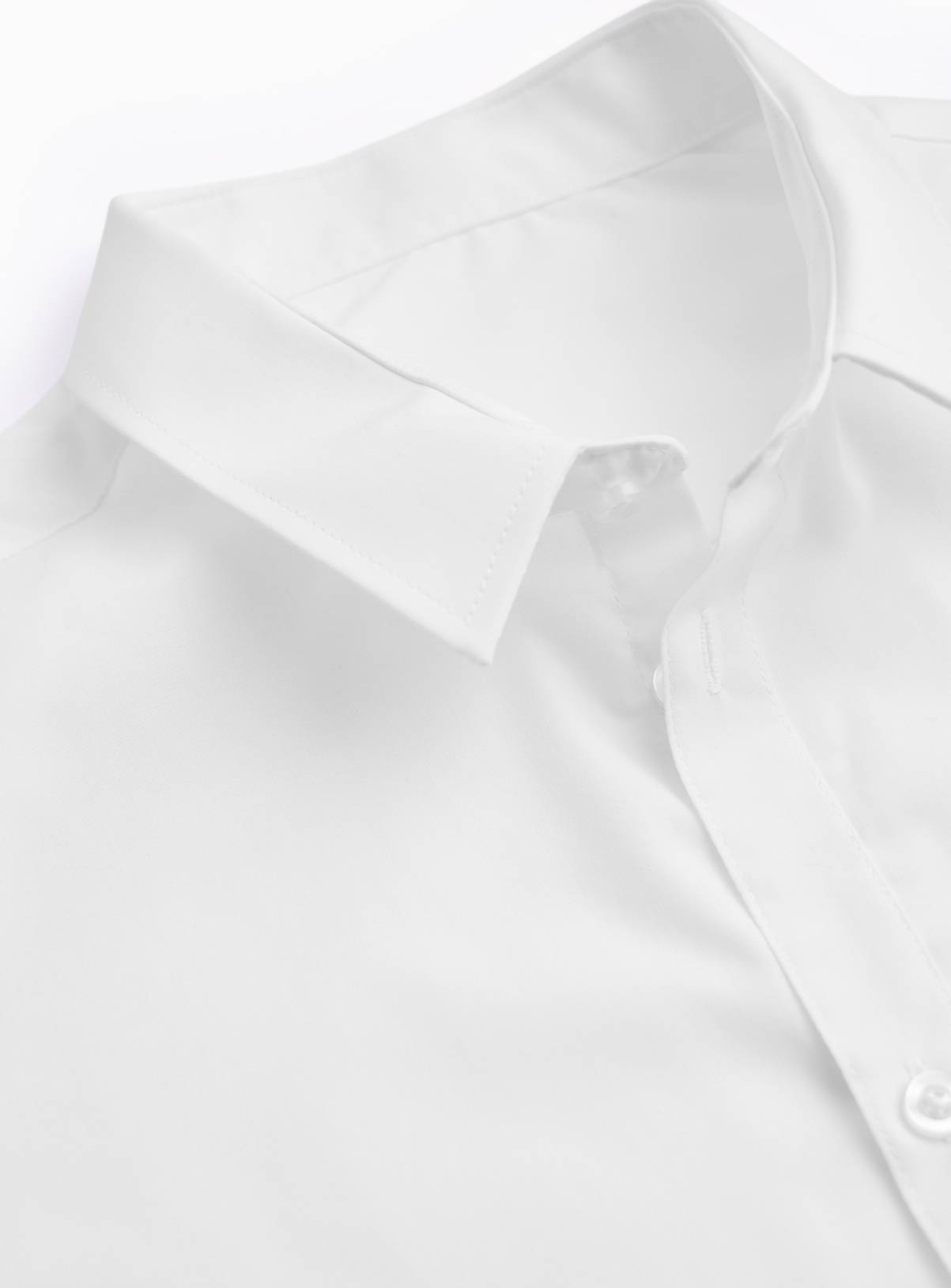 White Cotton Polyester Non-Iron Long Sleeve Shirts 3 Pack 18 years - Image 2