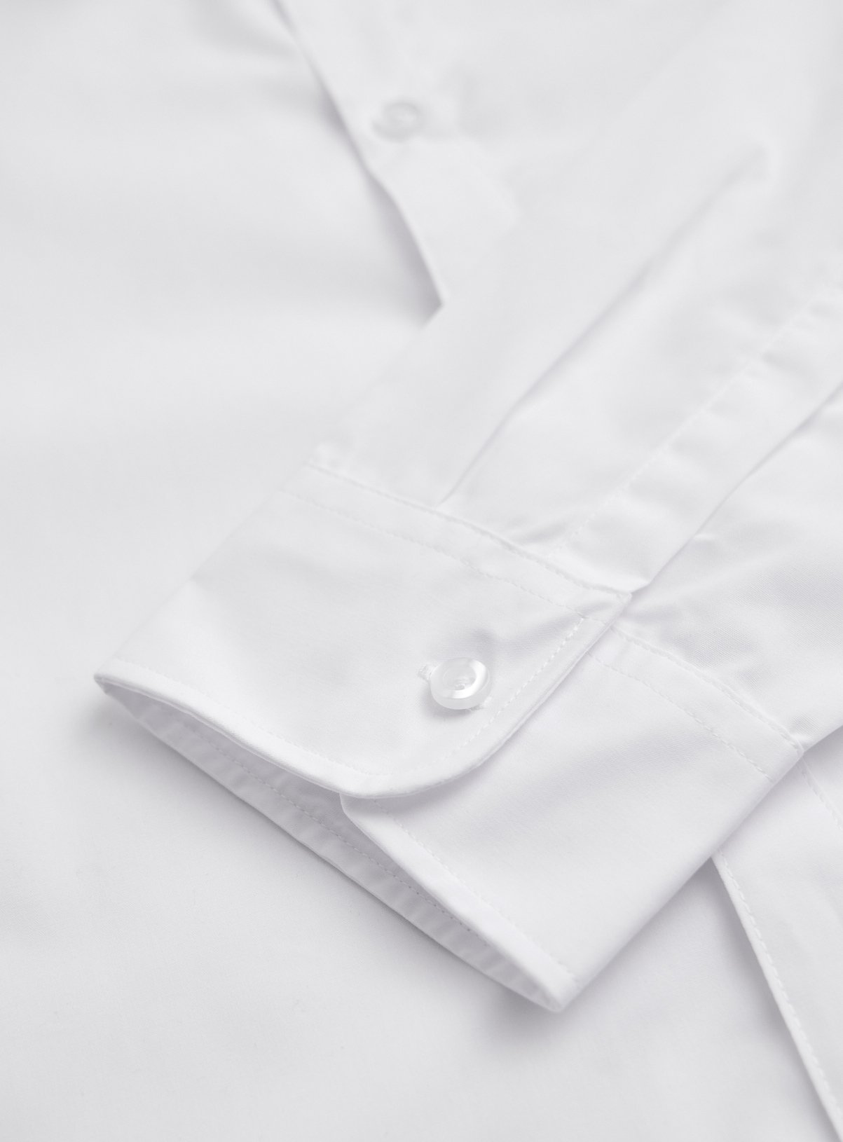 White Cotton Polyester Non-Iron Long Sleeve Shirts 3 Pack 18 years - Image 3 thumbnail