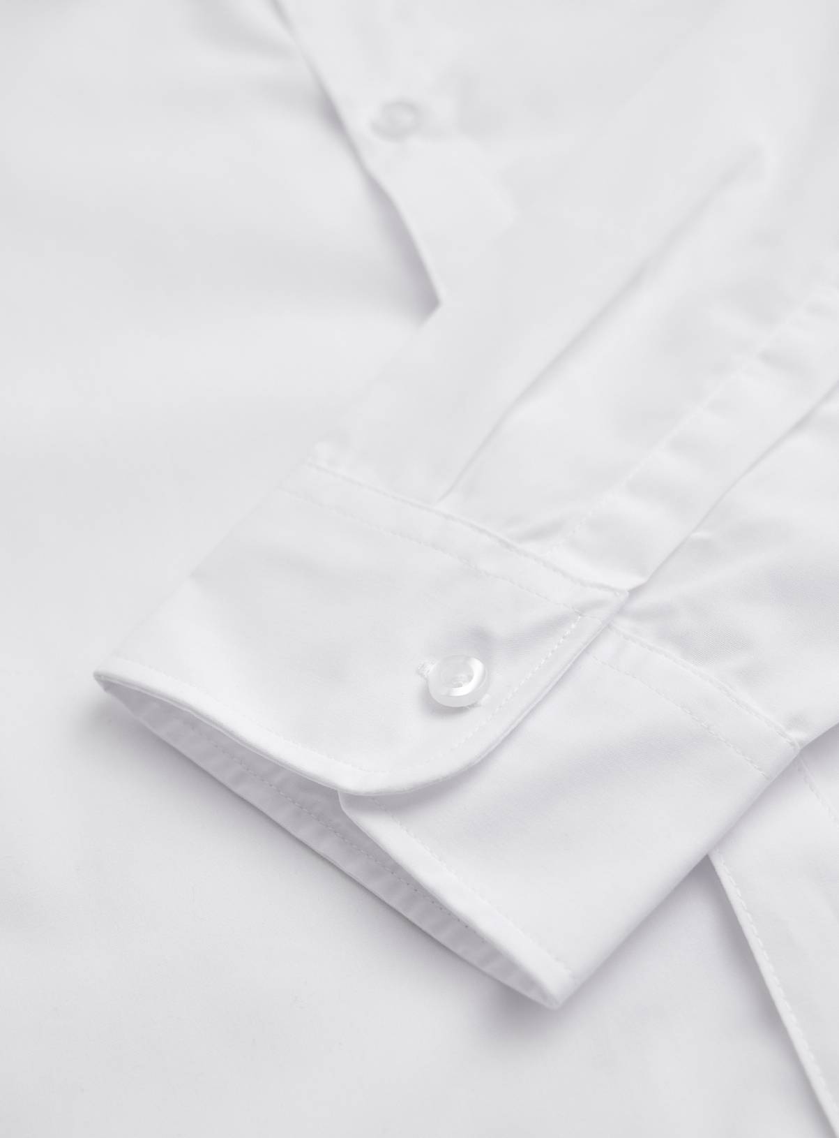 White Cotton Polyester Non-Iron Long Sleeve Shirts 3 Pack 18 years - Image 3