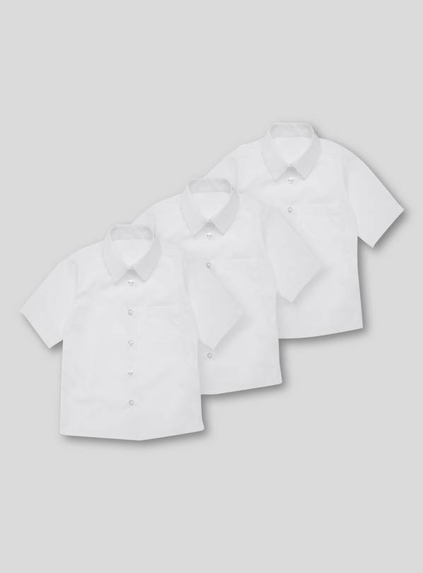 3 Pack White Short Sleeve Shirts 18 years