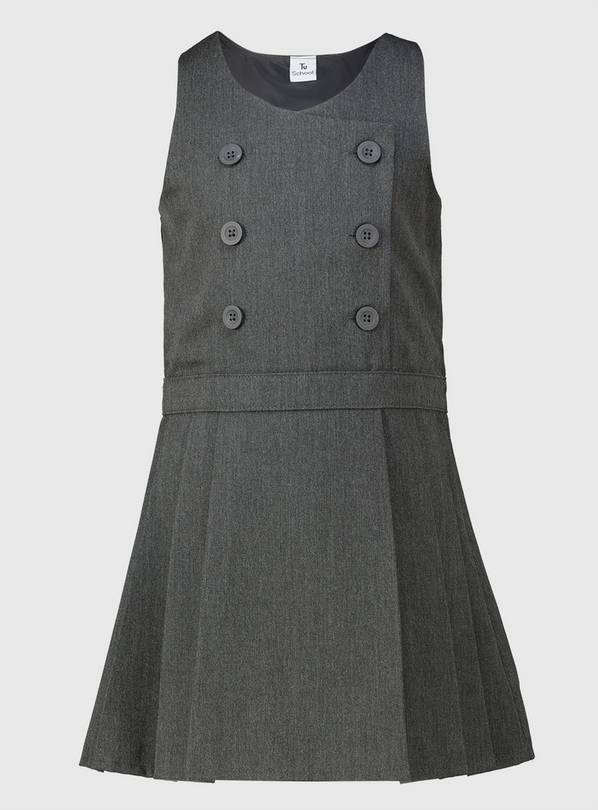 Grey Permanent Pleat Pinafore 9 years