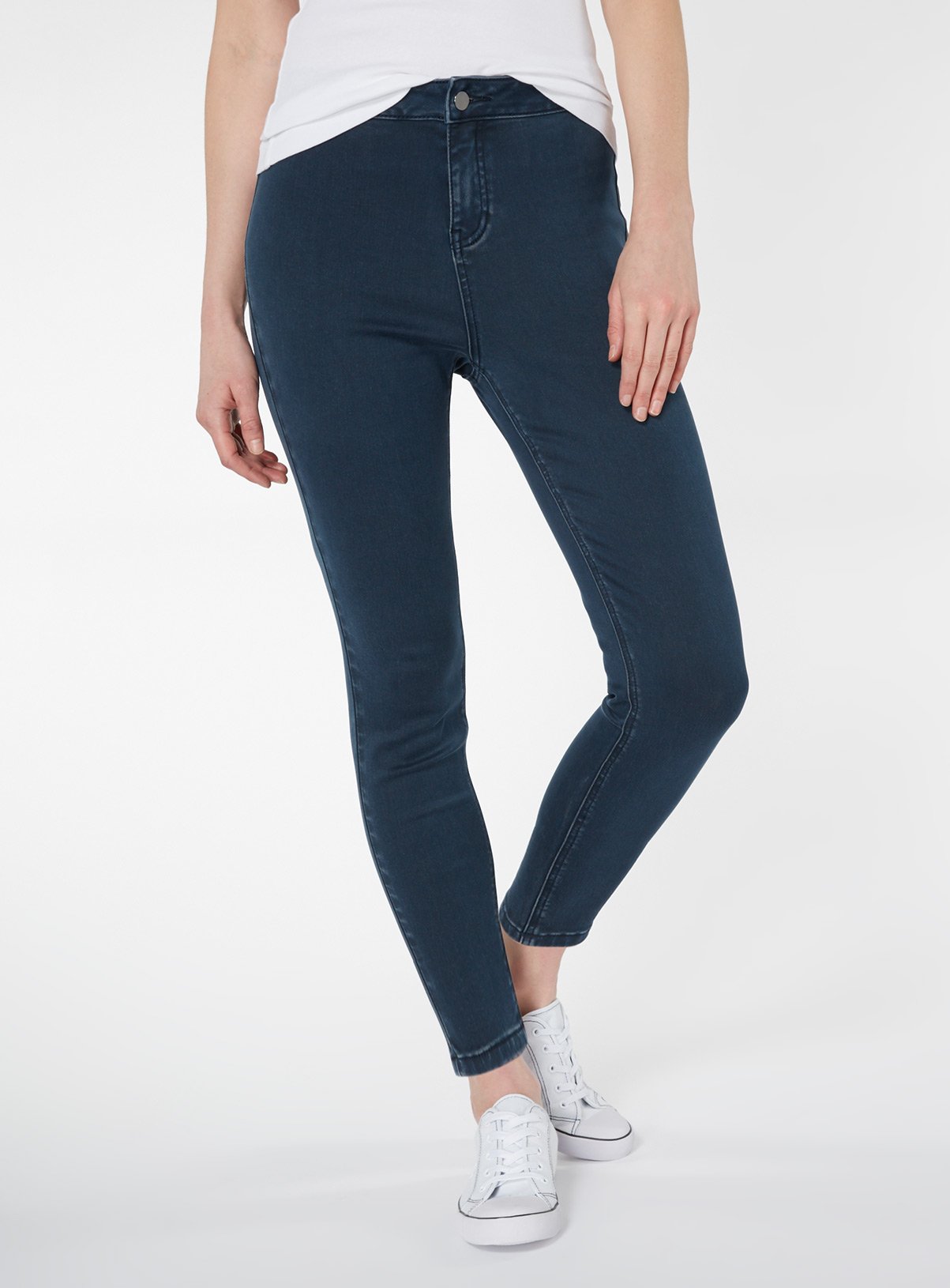 skinny blue high waisted jeans