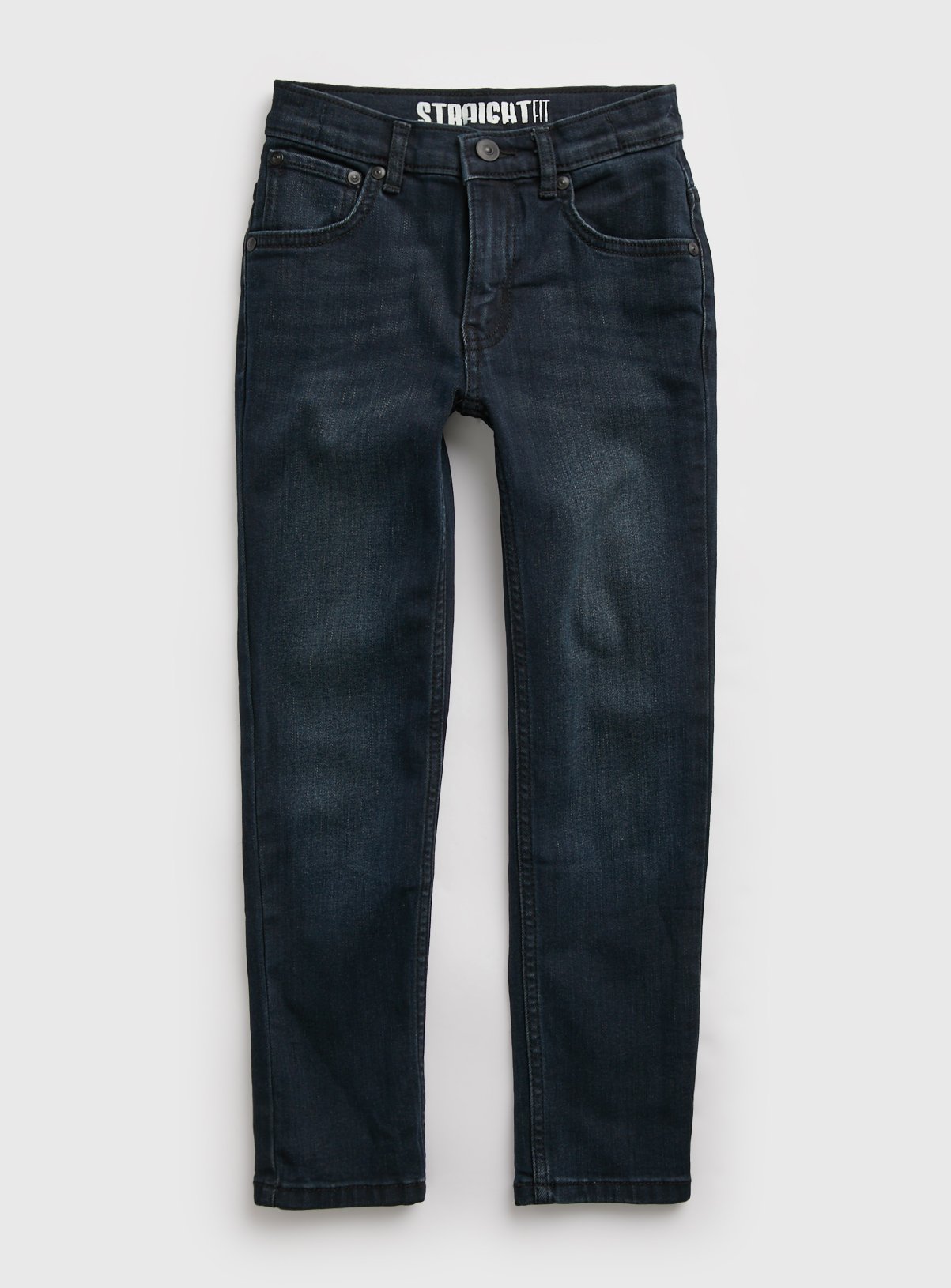 navy straight leg jeans