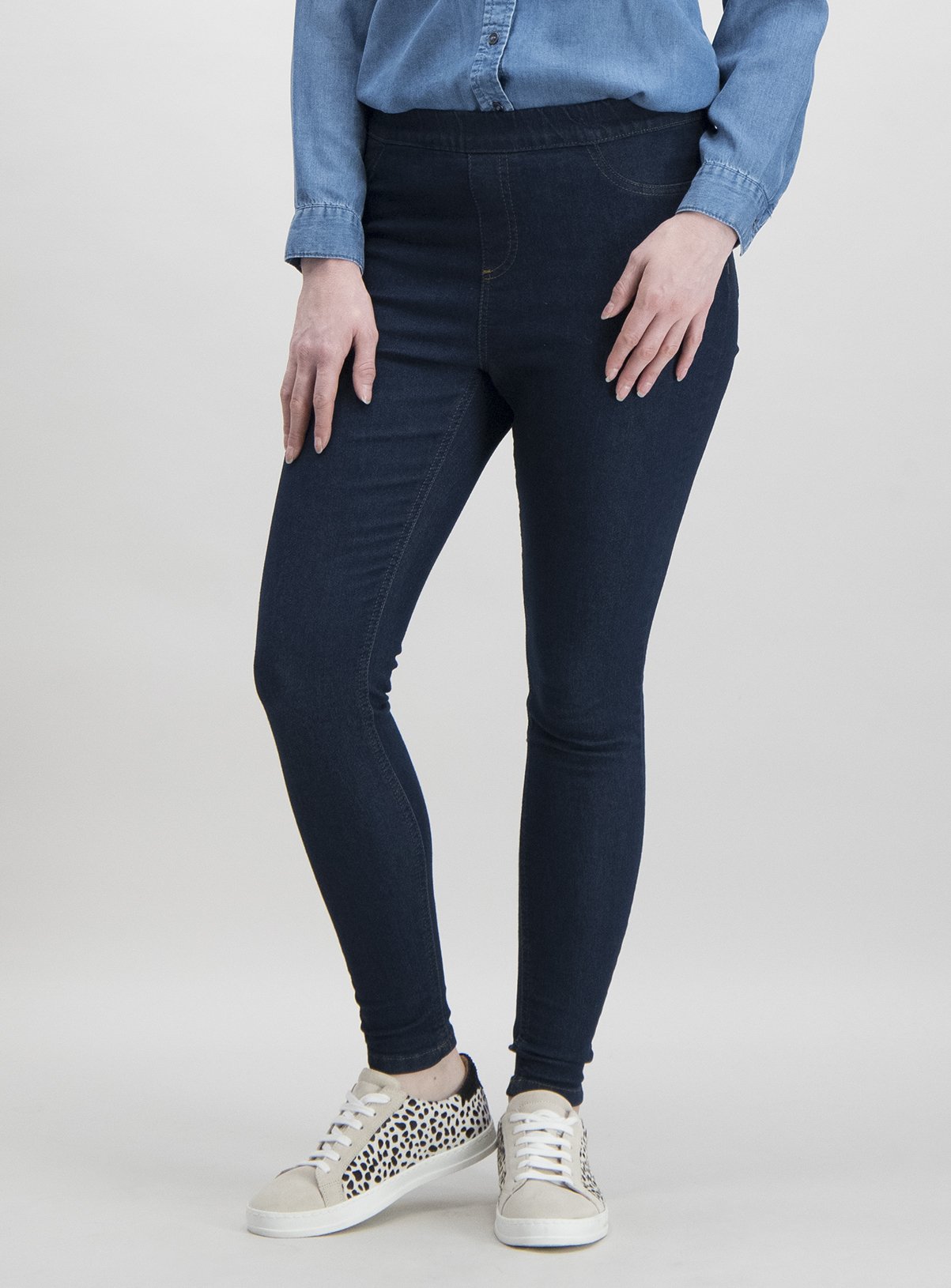 dark denim jeggings