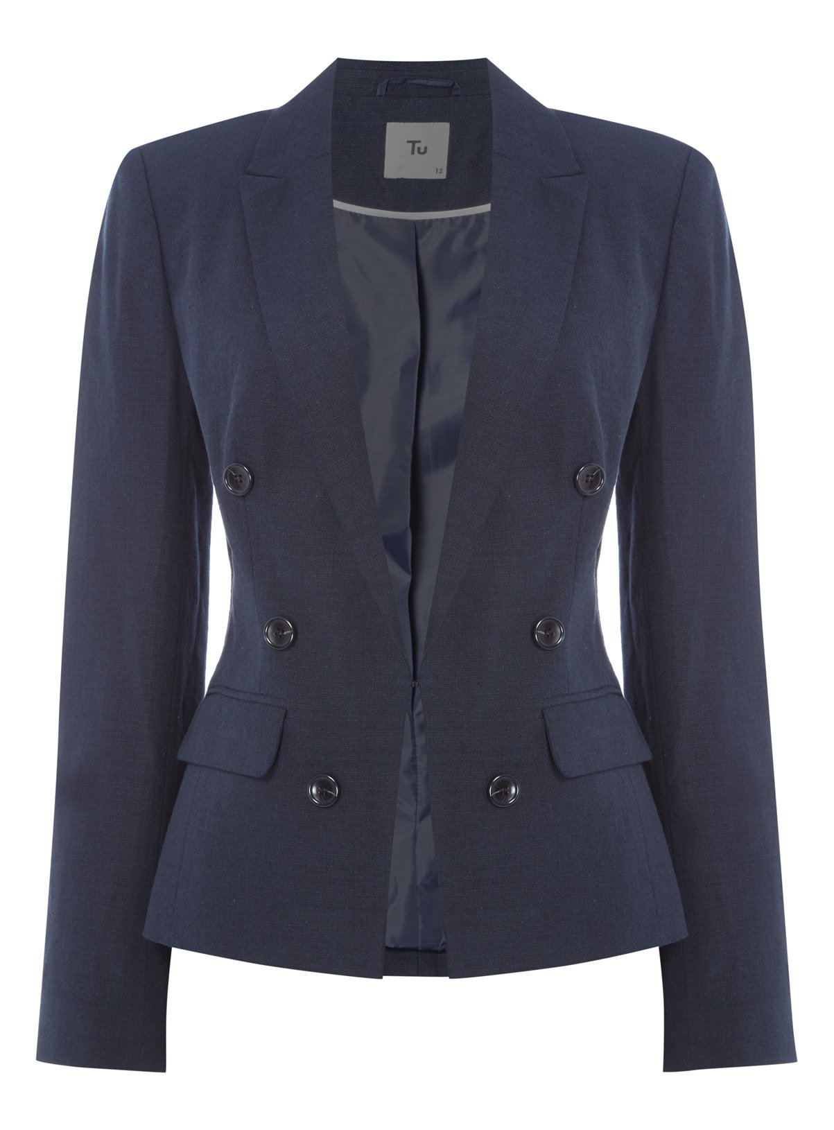 navy linen jacket womens