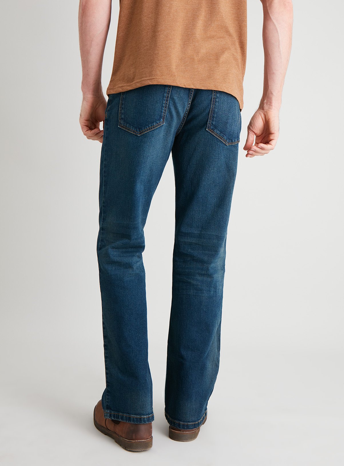 Mid Wash Denim Bootcut Jeans With Stretch Review