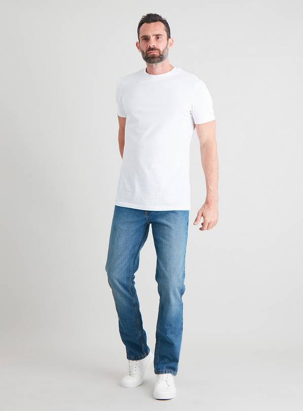 Light Wash Denim Slim Fit Jeans With Stretch - W30 L30
