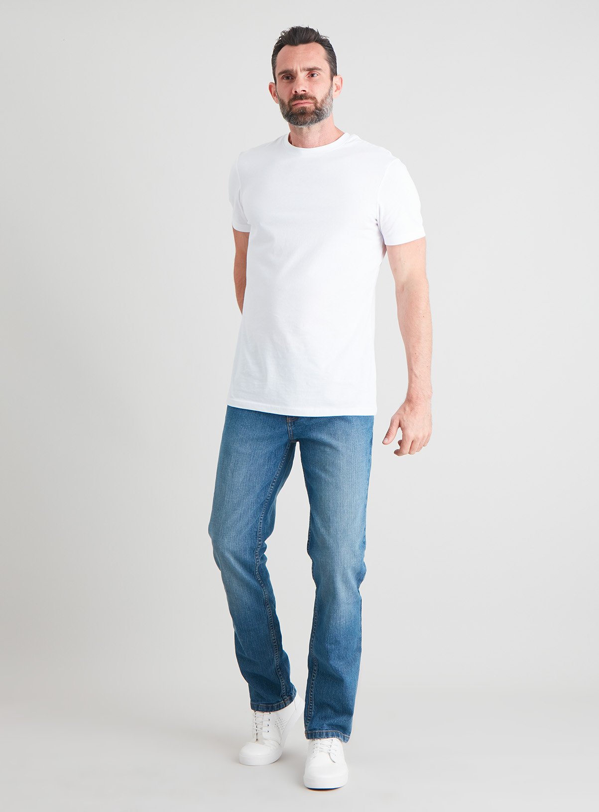 Buy Light Wash Denim Slim Fit Jeans With Stretch - W34 L34 | Jeans | Argos