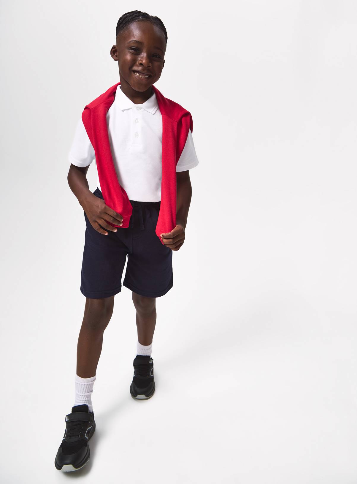 Navy Cotton Sweat Shorts 2 Pack 11 years - Image 1