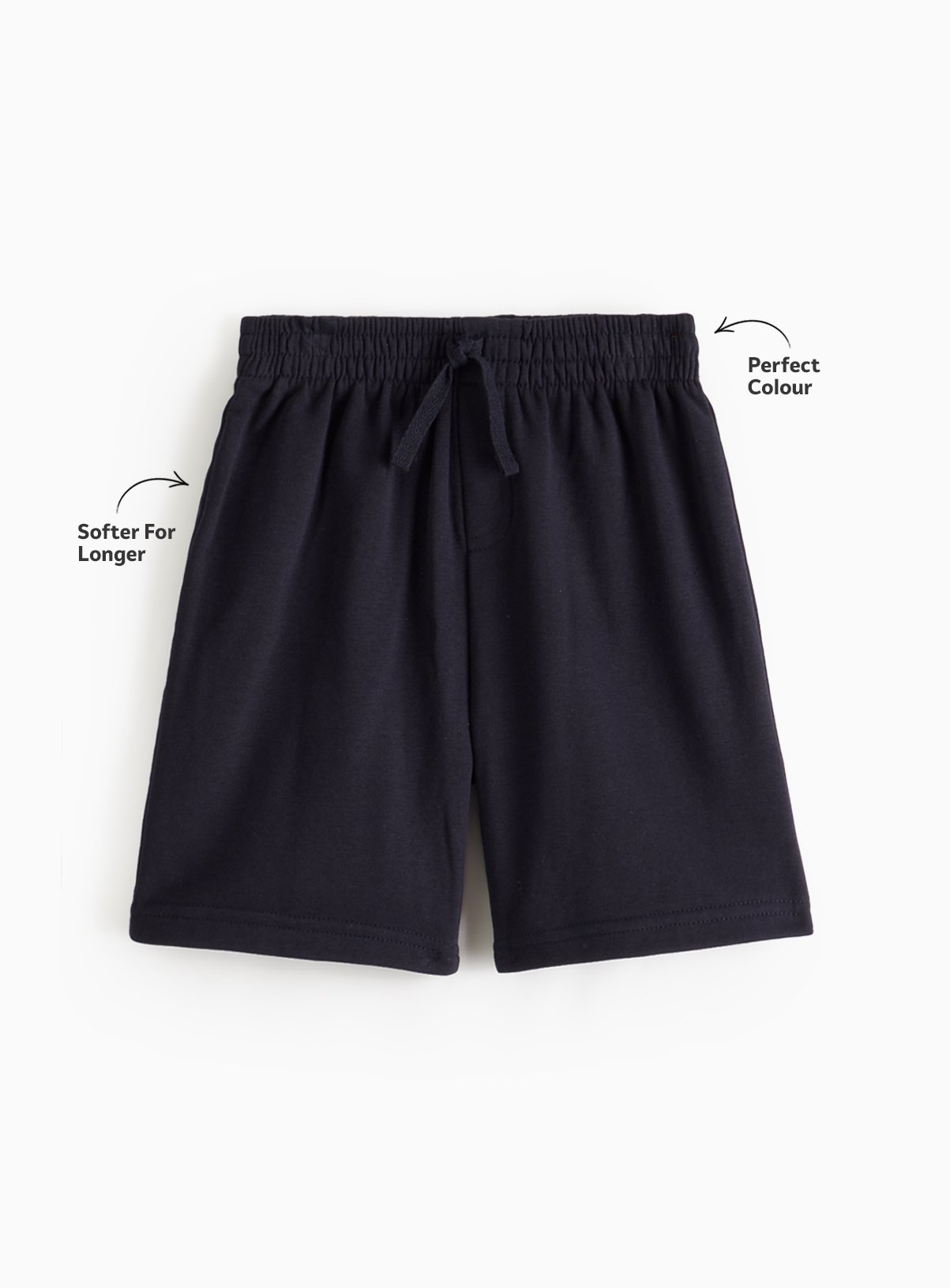 Navy Cotton Sweat Shorts 2 Pack 11 years - Image 3 thumbnail
