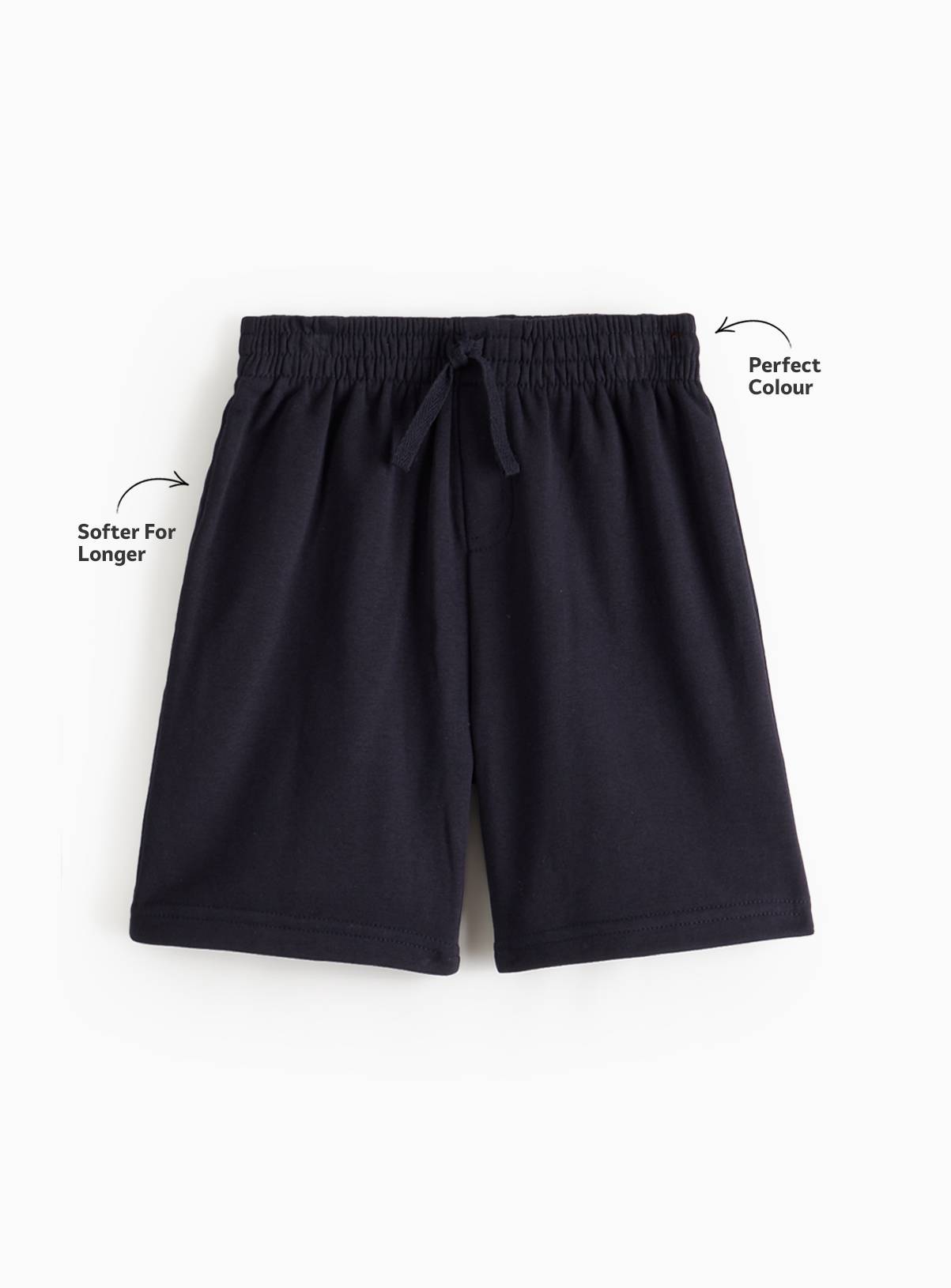 Navy Cotton Sweat Shorts 2 Pack 11 years - Image 3