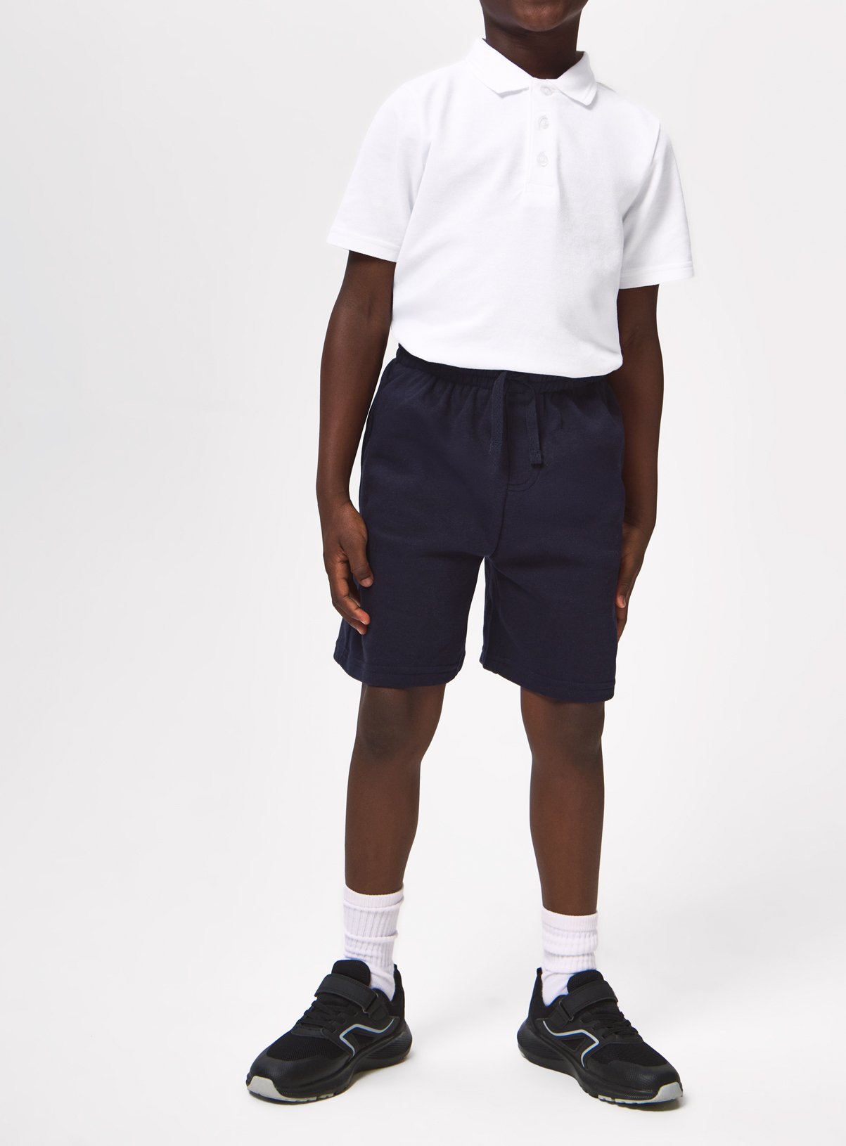 Navy Cotton Sweat Shorts 2 Pack 11 years - Image 4 thumbnail