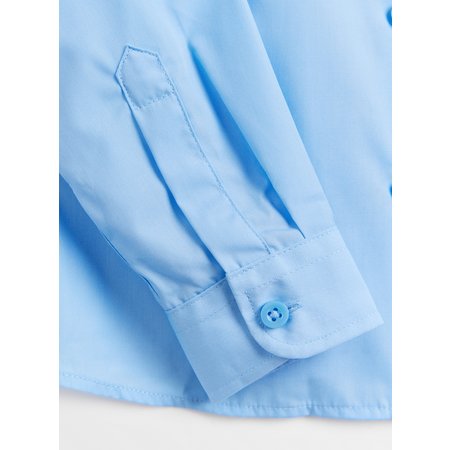 Blue Non Iron Long Sleeve School Shirts 3 Pack - 3 years
