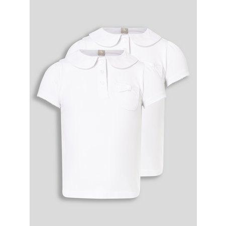 White 2 Pack Fashion Jersey Polo - 6 years