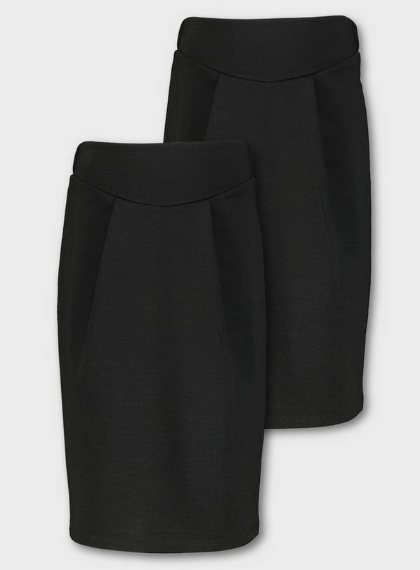 Black Jersey Tulip Skirt 2 Pack - 11 years