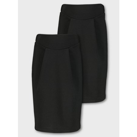 Black Jersey Tulip Skirt 2 Pack - 11 years