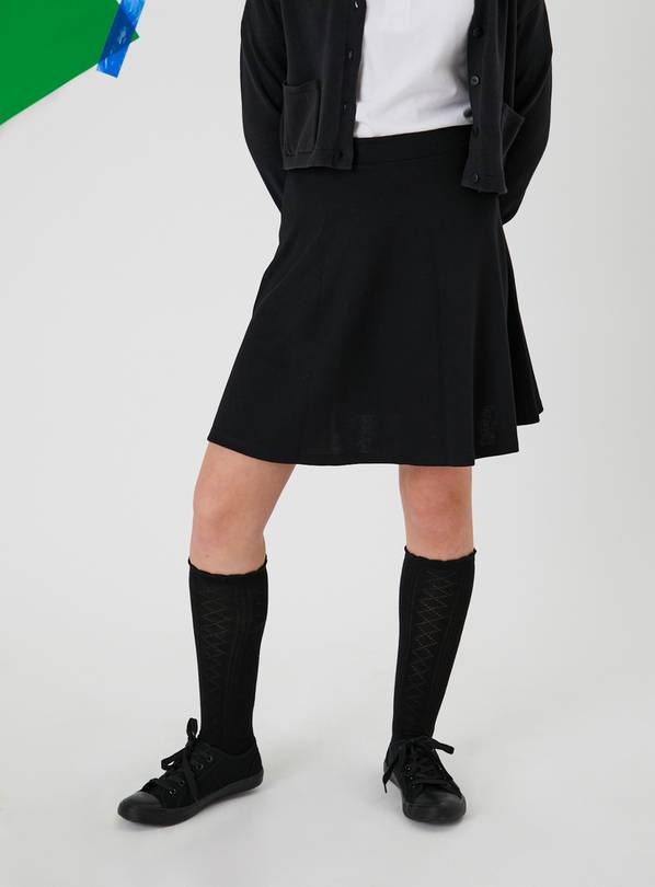 2 Pack Black Jersey Skater Skirts 11 years