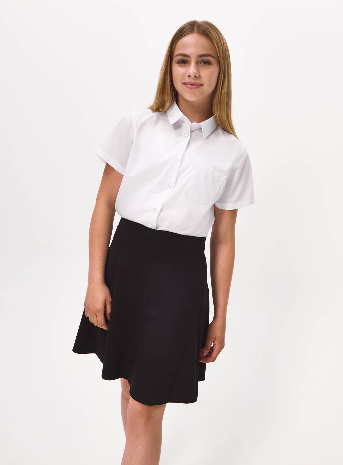 2 Pack Black Jersey Skater Skirts 10 years - Image 1