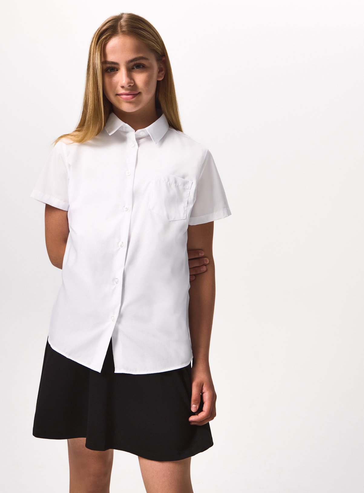 2 Pack Black Jersey Skater Skirts 10 years - Image 2 thumbnail