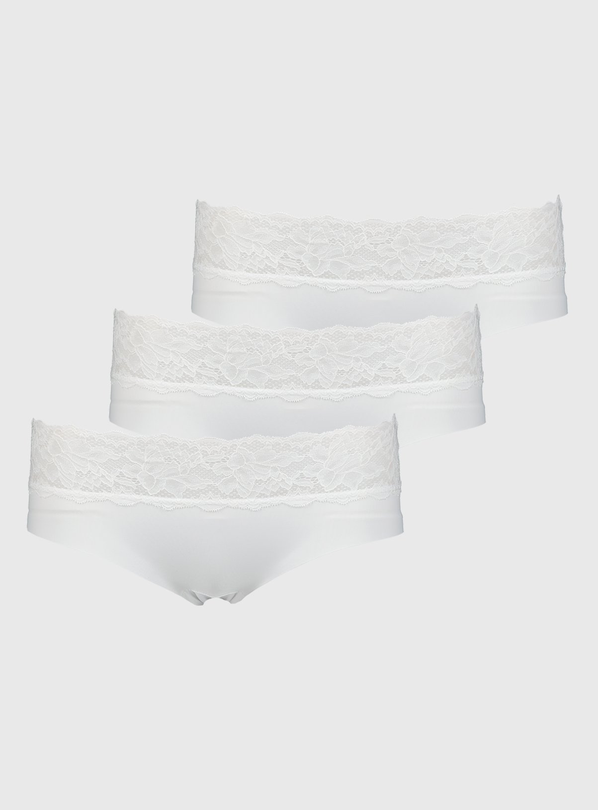 White No VPL Lace Knicker Shorts 3 Pack Review