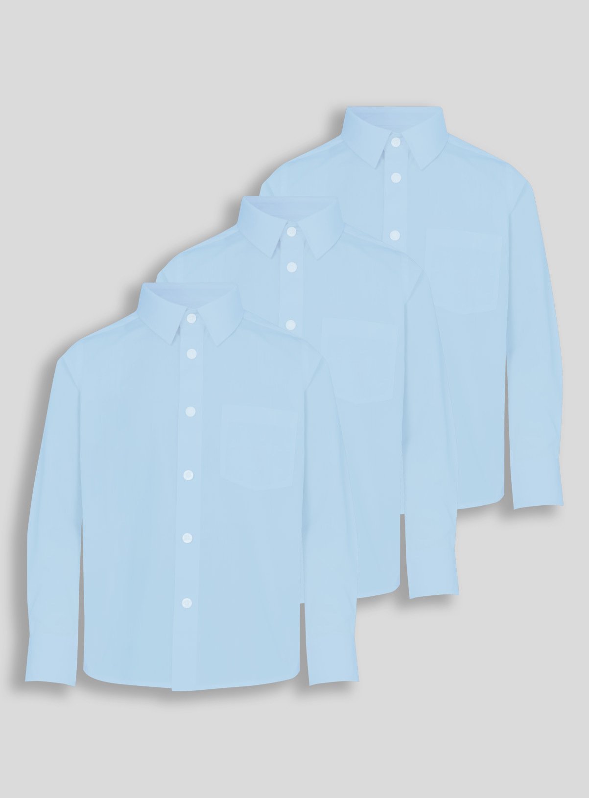 Blue Long-Sleeved School Shirts 3 Pack Review