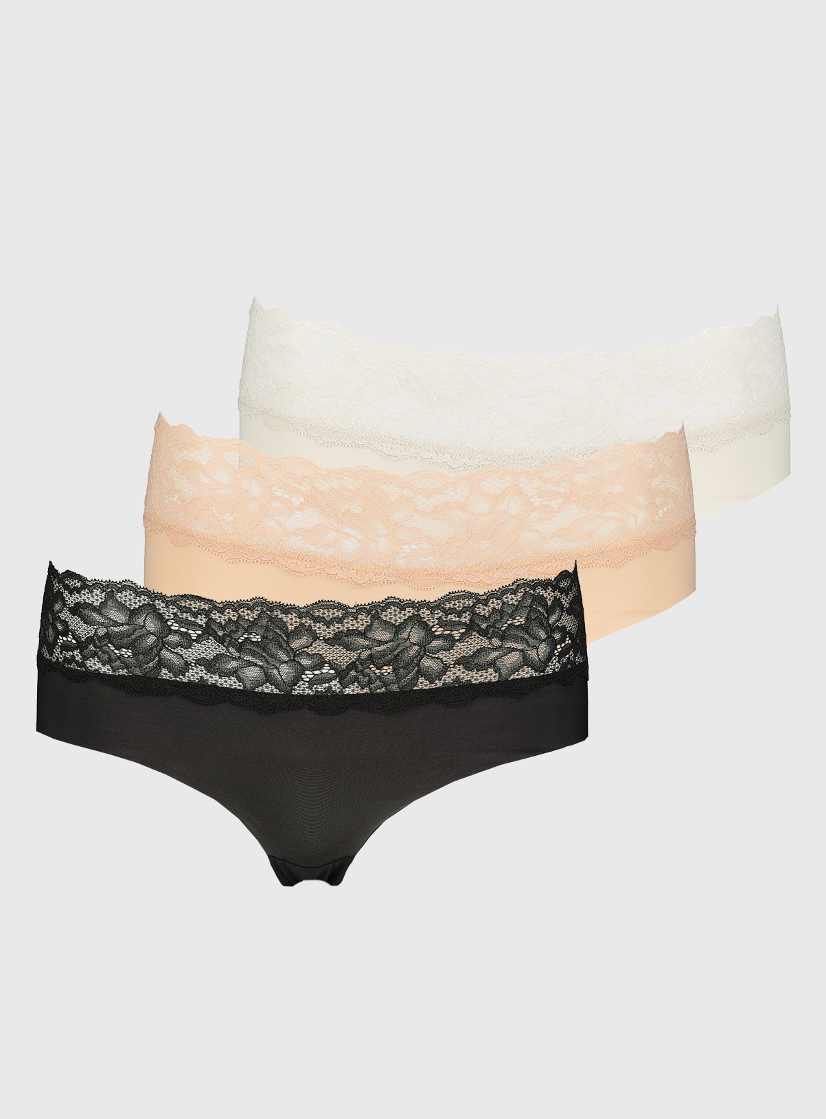 Black No VPL Lace Knicker Shorts 3 Pack Review