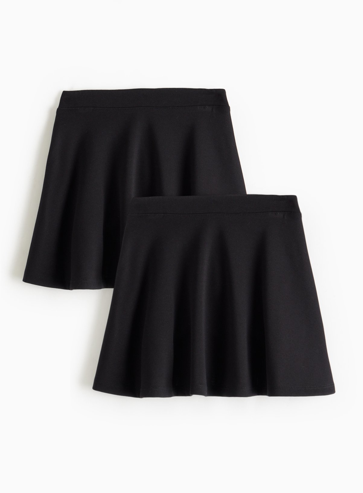 2 Pack Black Jersey Skater Skirts 9 years - Image 2 thumbnail