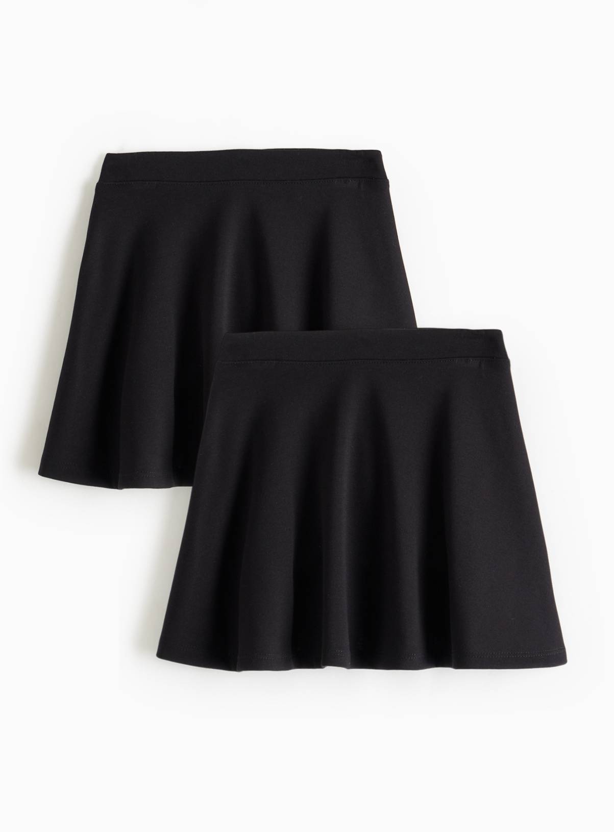2 Pack Black Jersey Skater Skirts 9 years - Image 2