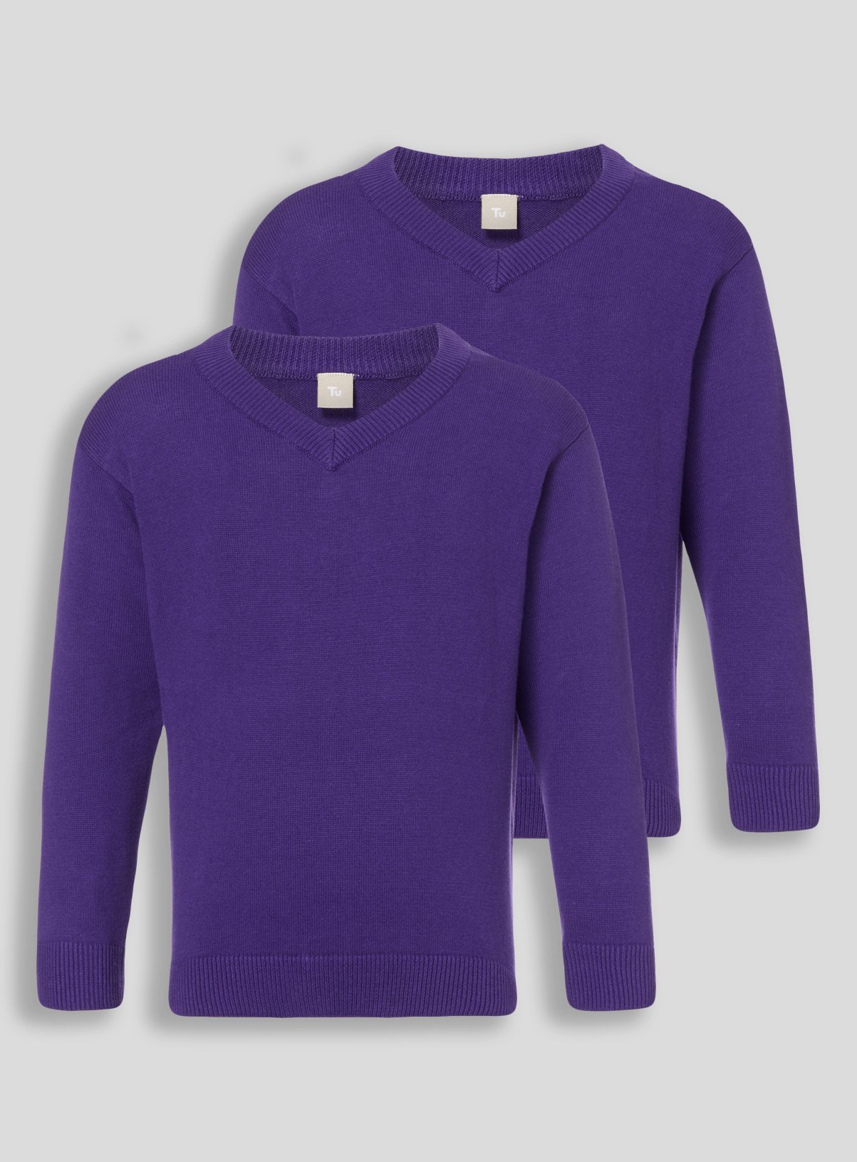 Bright Purple Two Pack V-Neck Jumpers Review