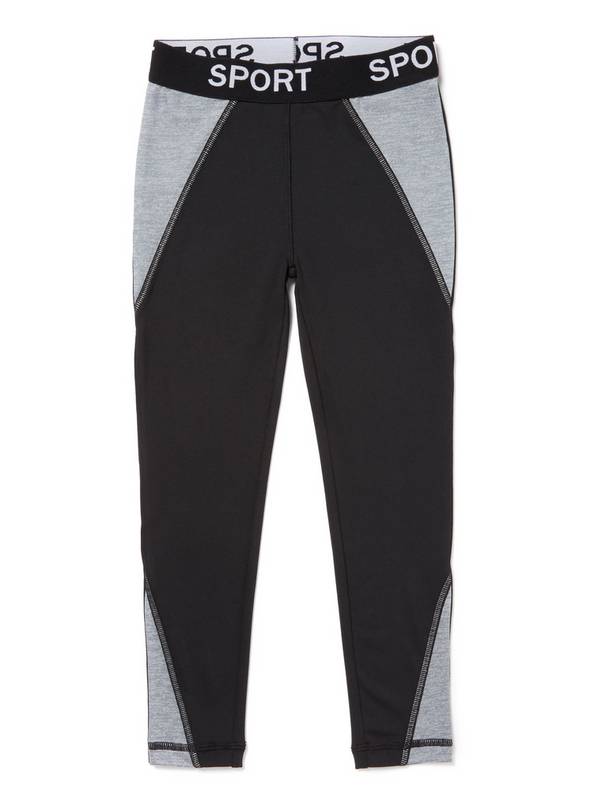 Black Active Base Layer Leggings - 3 years