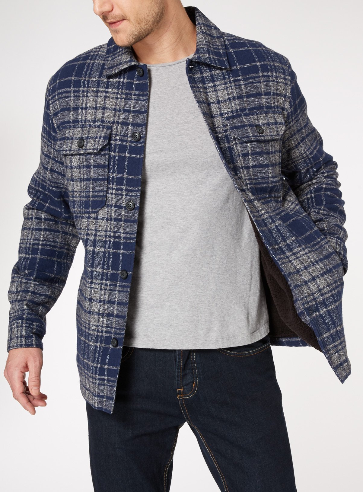 fleece lined overshirt