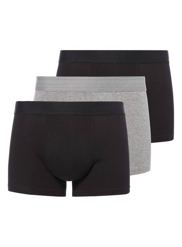 Black & Grey Hipster Briefs 3 Pack - XS