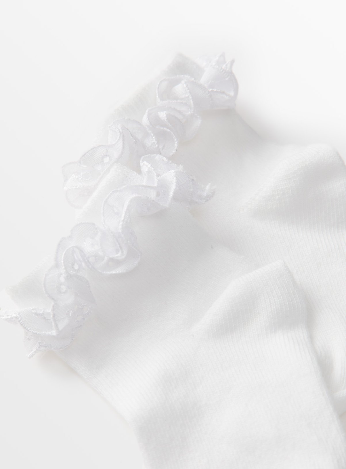 White Frill Socks 3 Pack 12-24 months - Image 2 thumbnail