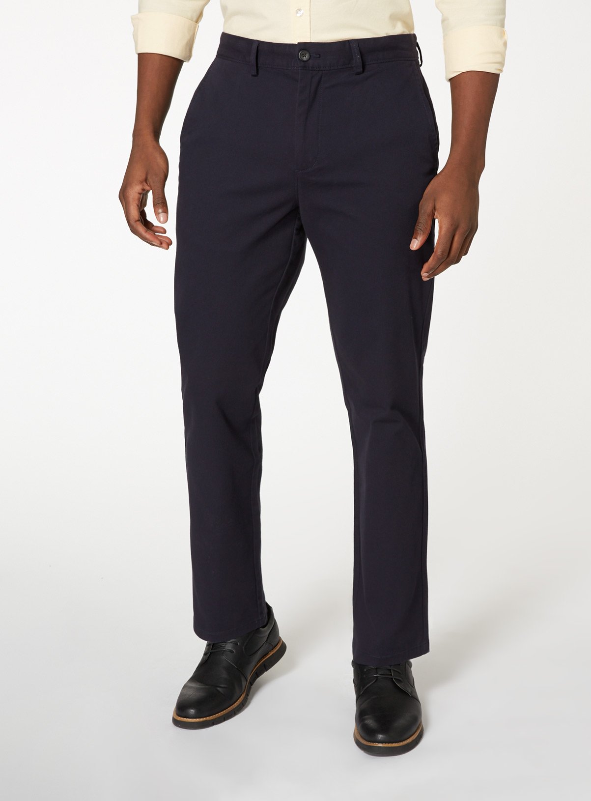 Navy Straight Leg Chinos With Stretch Review