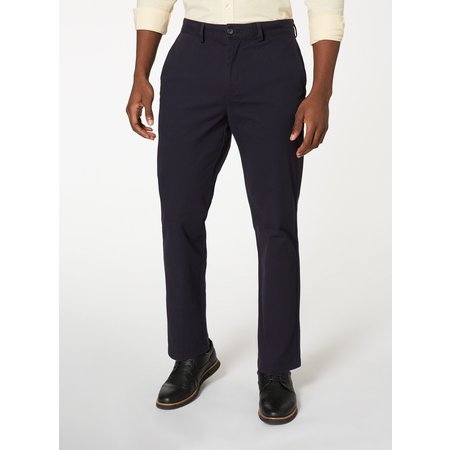 Navy Straight Leg Chinos With Stretch - W44 L34