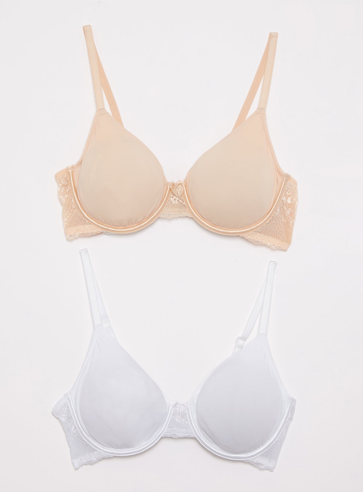 Nude & White Non-Padded Dual Mould Smoothing Bras 2 Pack Review