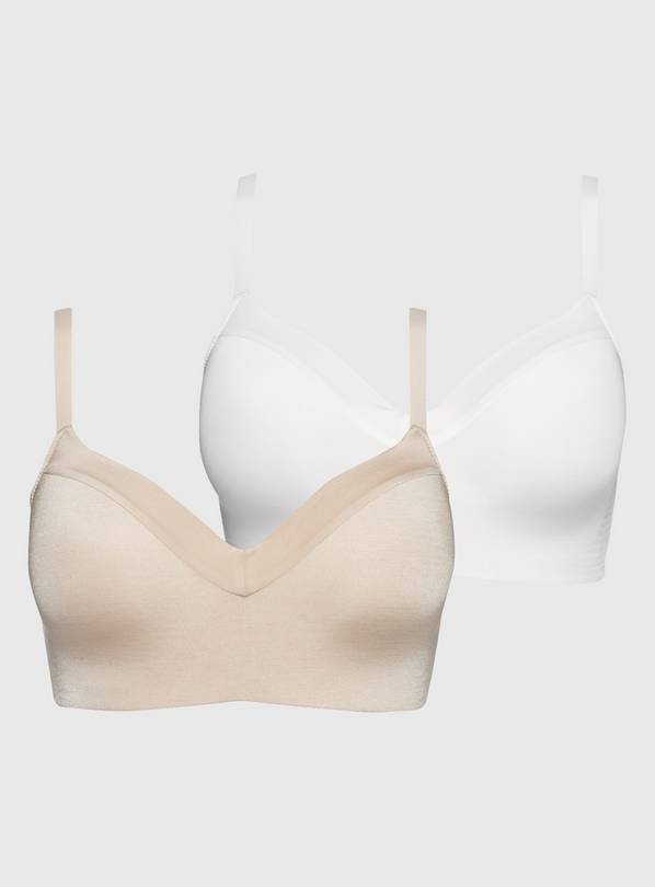 Nude & Ivory Non Wired T-Shirt Bra 2 Pack - 34DD