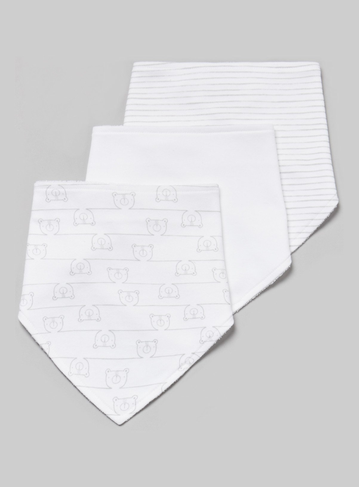 White Printed Hanky Bibs 3 Pack Review