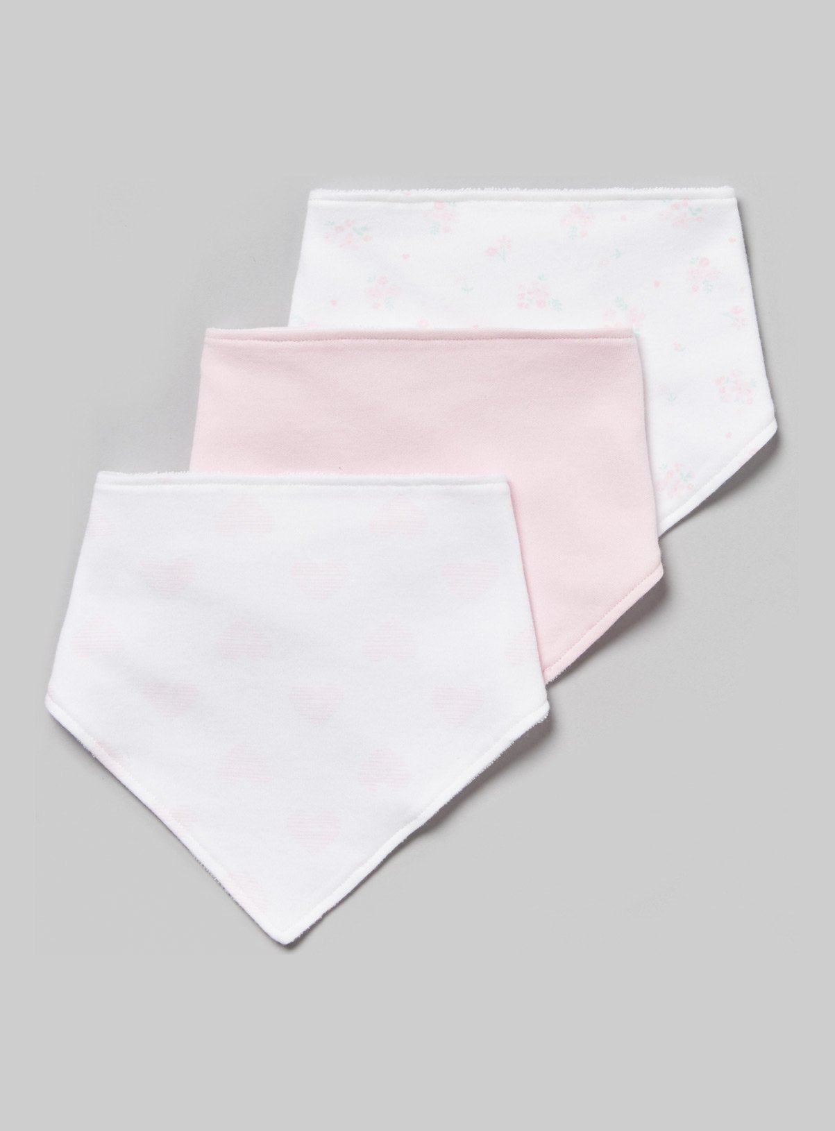 Pink & White Print Hanky Bibs 3 Pack Review