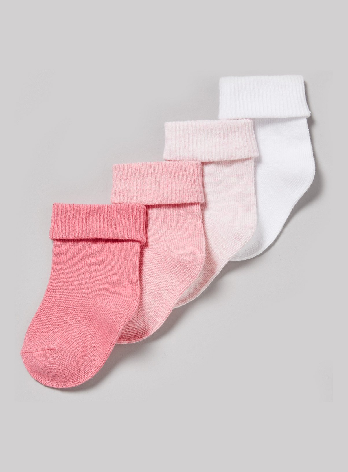 Pink Roll Top Socks 4 Pack Review